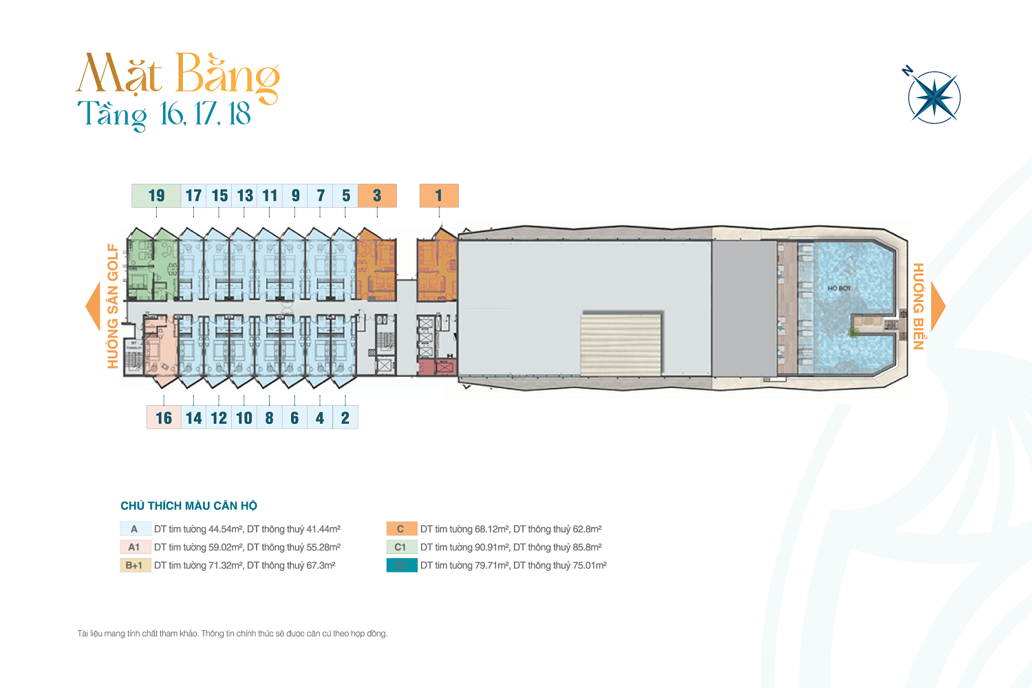 MẶT BẰNG TẦNG 16 17 18